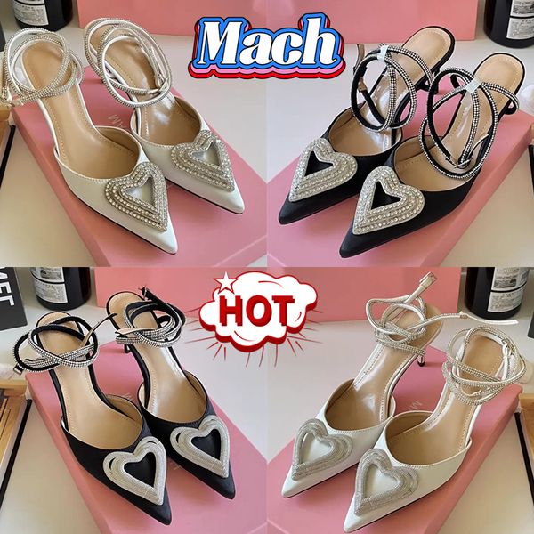 

mach dress shoes women sandals high heel stiletto heels party leather summer wedding dance sandal womens shoe 80 triple heart satin heels bo, Black