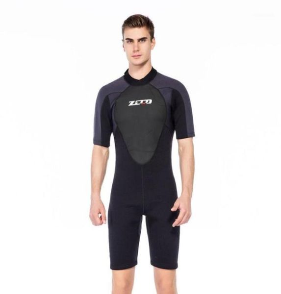 

swim wear zcco 3mm neoprene thick wetsuit men short sleeve scuba surfing sun protection warm snorkeling deep diving suit1460767