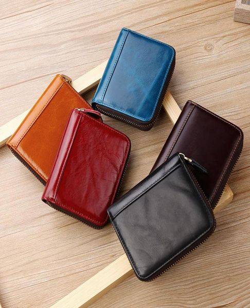 

wallets women genuine leather wallet female vintage zipper purses small coin card holder short design purse solid money bag2165059, Red;black