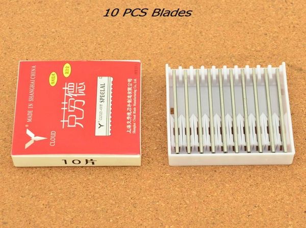 

new arrival 10 pcs stainless steel hairdressing thinning knife for barber stylist shaving hair removal razor blades beauty hair to7320830