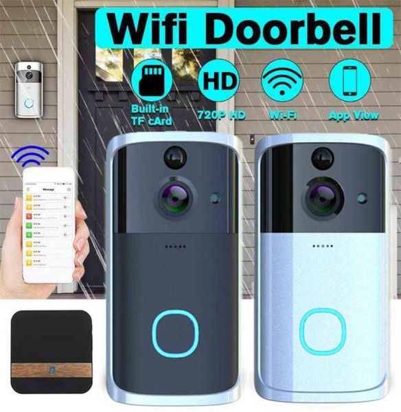 

smart video doorbell visual doorbell wifi door bell m7 166 universal hd multifunctional intercom two way audio ring camera h11112767215