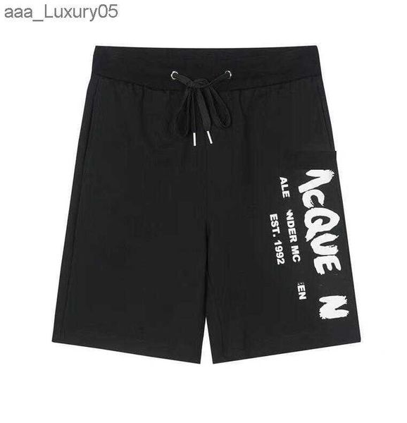 

designer brand mens shorts womens short sports casual summer trend pure breathable short wear quick-drying printed board mc queens mcqueens, White;black
