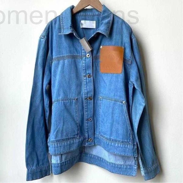 

women's jackets designer fashion denim jacket jackets couple models high-quality cardigan denims lapel splicing casual sportswear y7dv, Black;brown