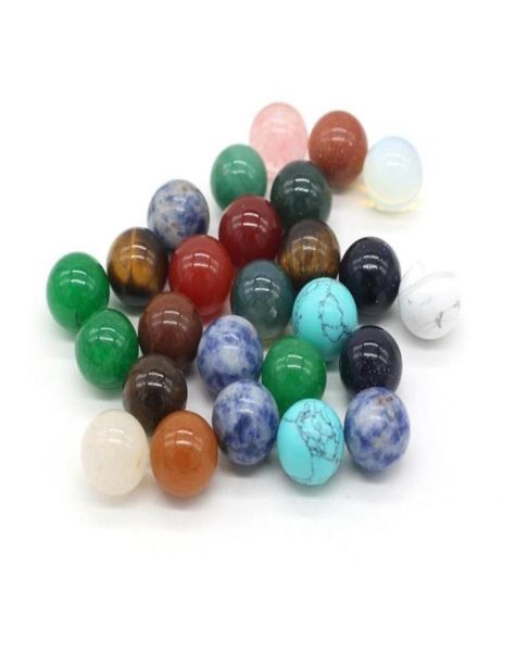 

stone 10mm polished loose reiki healing chakra natural stone ball bead palm quartz mineral crystals tumbled gemstones hand piece h7262649, Black