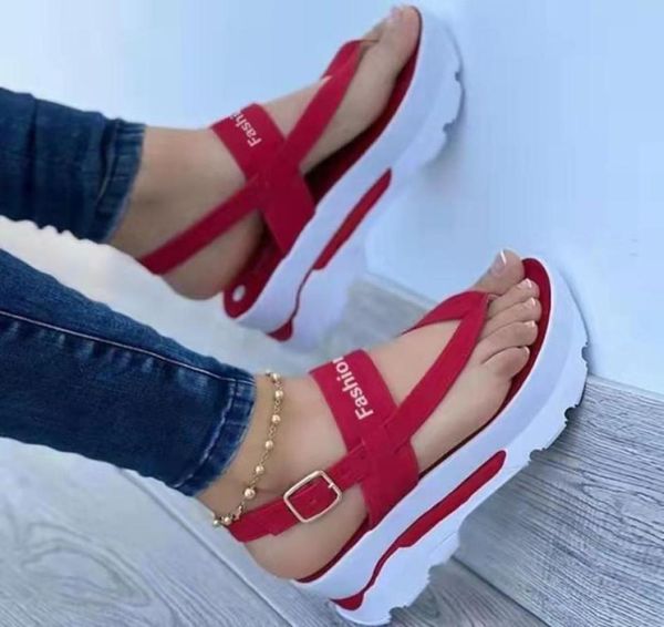

sandals fashion women gladiator platform solid color flip flops female wedge outdoor casual8990482, Black