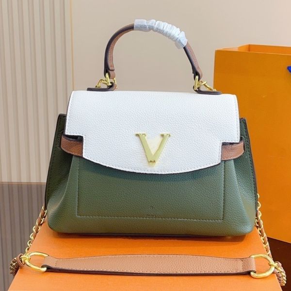 

2023 new designer handbag lockme women's tote bag classic design large capacity cowhide one shoulder crossbody bag flap handbag large b