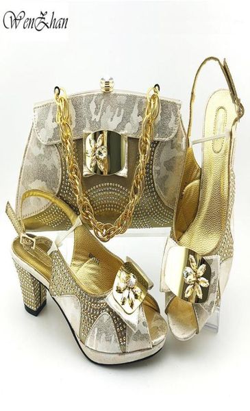

dress shoes charming gold and bag sets 7cm heels italian with matching bags good quality women style 3843 wenzhan b022011159826, Black