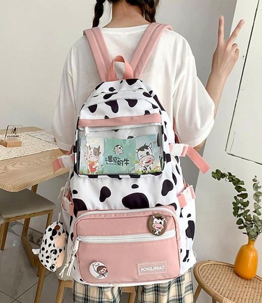 

backpack waterproof cute cow print large capacity backpacks for girls school bags women039s fashion shoulder kawaii bag7235726