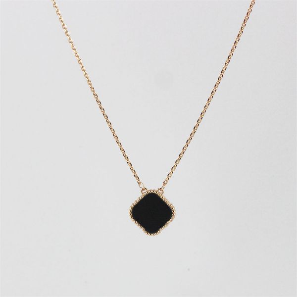 

clover necklace 15mm fashion classic 4/4 leaf clover necklace pendant mother of pearl stainless steel 18k plated ladies valentine's day, Silver