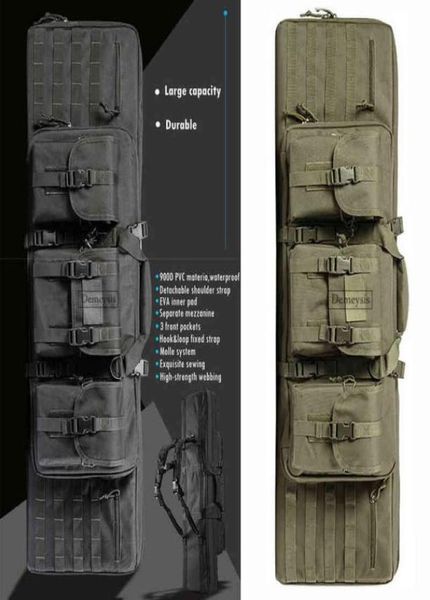 

tactical double rifle gun case army airsoft combat padded sgun storage backpack pistol and magazine storage 95cm 116cm y12279197746