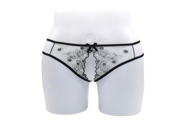 

3pcslot toys for women lace transparent panties hollow out open crotch thongs low waist erotic lingerie6575765, Red;black