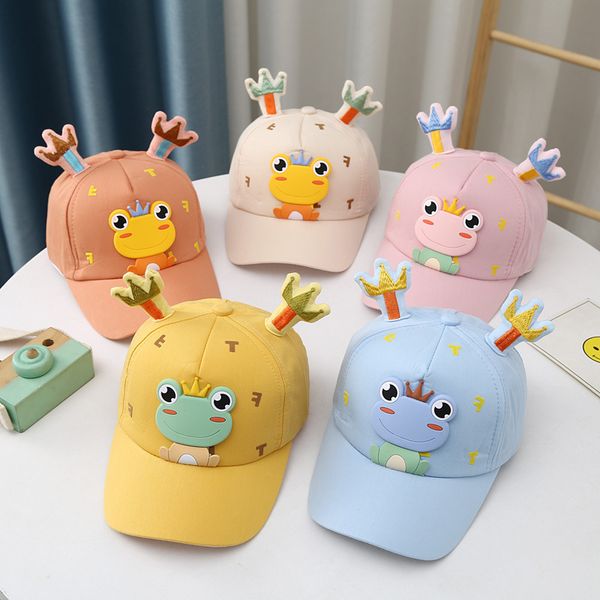 

summer children baseball cap sun hat visor boys and girls cartoon duck tongue hat fashion baby outing sun protection dhl, Yellow