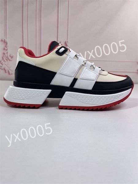 

2023 new designer flat sneaker trainer casual shoes leather white letter overlays fashion platform mens womens low sneakers, Black