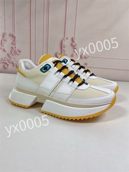 

2023 designer flat sneaker trainer casual shoes leather white letter overlays fashion platform mens womens low sneakers, Black
