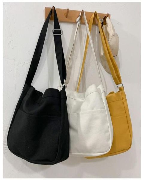 

evening bags large capacity students canvas shoulder female handbags korean satchel cotton cloth crossbody bag women 2021 school3794525