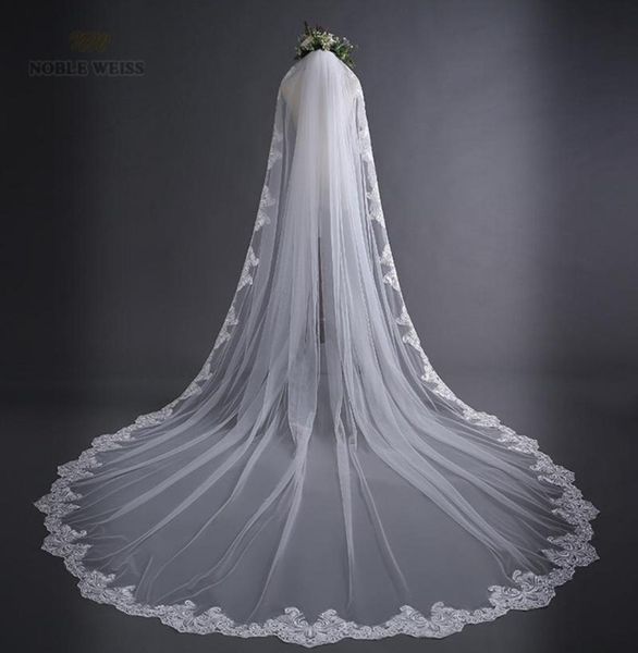

bridal veils wedding with comb lace edge cathedral veil onelayer3474438, Black