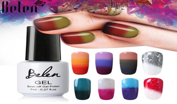 

3 color 2 color thermal nail gel polish 7ml temperature color changing soak off uv gel lacquer manicure lucky varnish1564204
