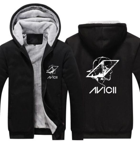 

2019 winter hoody dj avicii men women warm thicken hoodies autumn clothes sweatshirts zipper jacket fleece hoodie streetwear7704822, Blue;black
