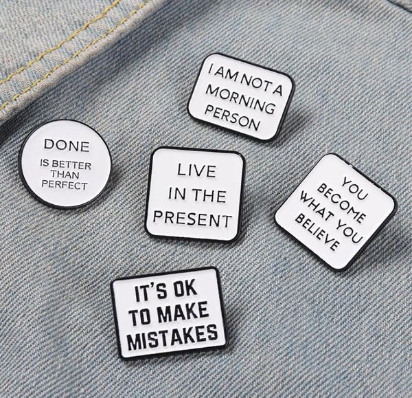 

motivational quotes enamel pins live life happy brooches bag hat lapel pin letter saying badge jewelry gift kids girl boys1475282, Blue