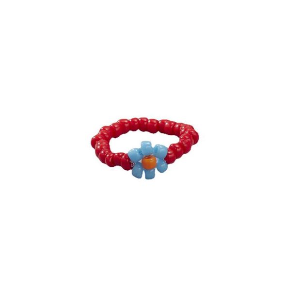 

bohemia handmade retro flowers beaded elastic ring for women multi color colorful trendy finger rings jewelry accessories9327823, Golden;silver