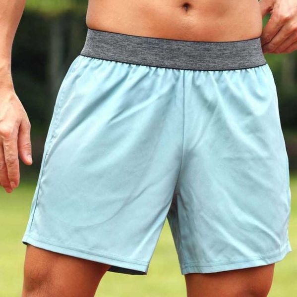 

yoga men sports lululemens shorts outdoor fitness quick dry short solid color casual running mens elastic quarter pant leisure high quality, White;black