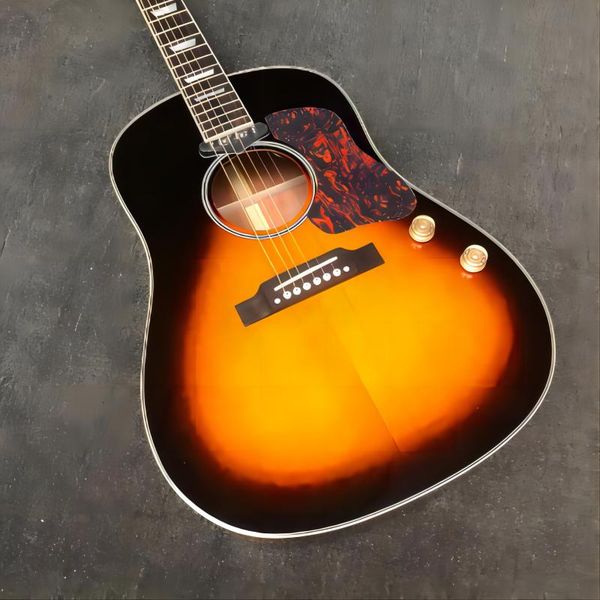 

sunburst finish john lennon j160e electric guitar acoustic guitar e-j160 vs passive pickup sound hole guitar j160