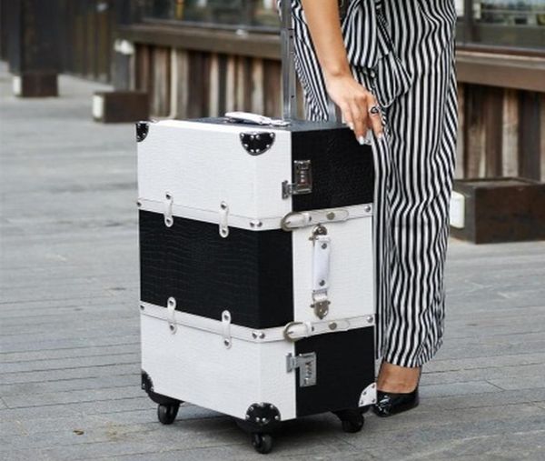 

travel rolling luggage sipnner wheel women suitcase on wheels men fashion cabin carryon trolley box luggage 1416202426 inch7632512