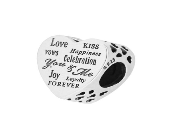 

fit pandora bracelet celebration heart beads you and me forever charm for woman 925 sterling silver jewelry making bead fashion be6957502
