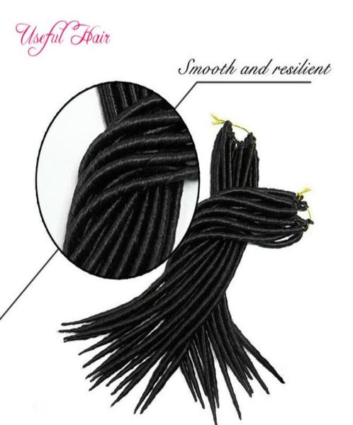 

14inch softex straight braids synthetic hair extensions dreads 24strandspcs faux locs crochet synthetic braiding hair for black w4637296