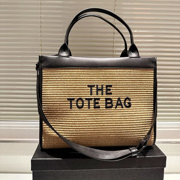 

straw purses the canvas tote bag large shopping shoulder bags beach mixed handbag travel weekend designer handbags