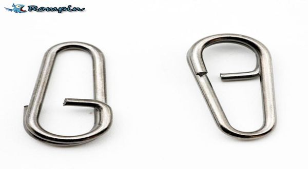 

rompin 50pcslot stainless steel bent dead oval split rings loop lure assorted swivel snap fishing tackle connector 16 18 21mm3005507