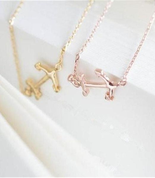 

10pcs fashion trendy women simple anchor pendant 18k gold plated necklace gift whole3166155, Silver