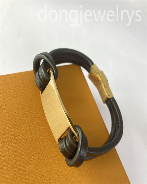 

leather bangle designer bracelets luxury fashion jewelry women tennis bangle romantic superior quality gold bracelet dongjewelrys8844280, Black