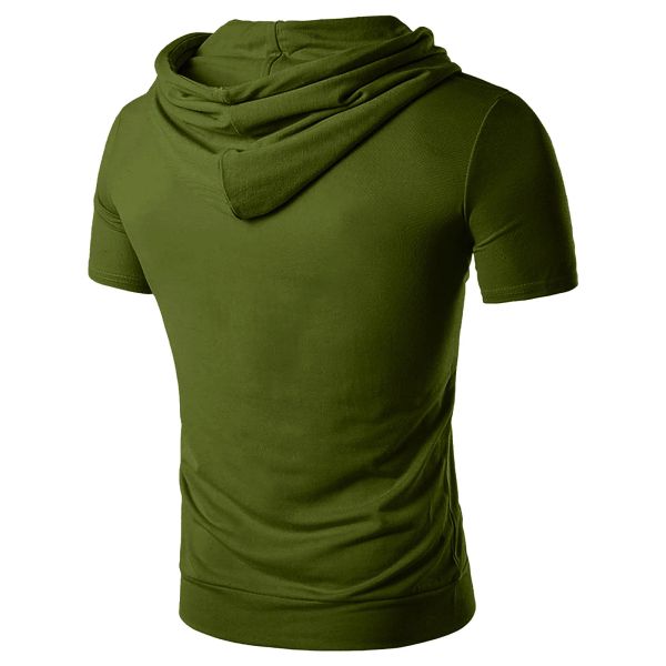 

hoodies designer hoodie fashion men s slim fit t-shirt hooded solid color short sleeve men summer sports shirt 2021, Black