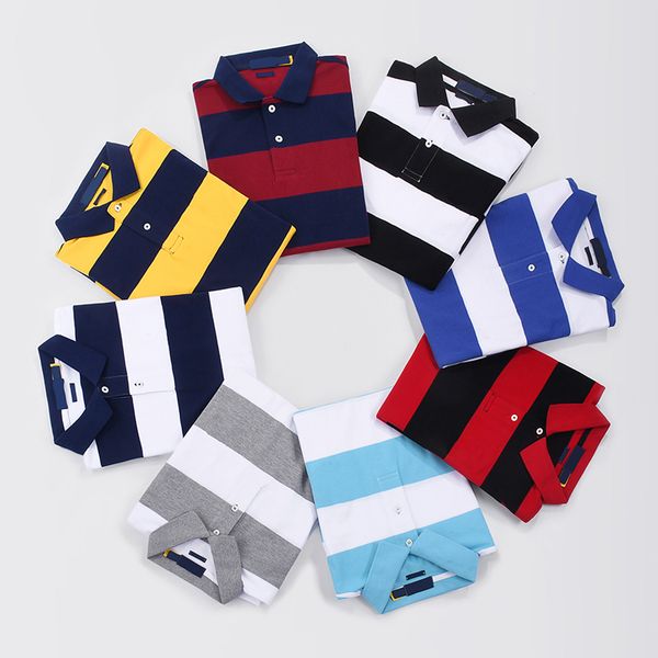 

polos men's brand tees ralphs men casual cotton sleeve business chest letter clothing shorts sleeve embroidery big and small horses lau, White;black