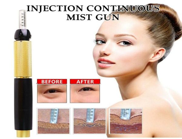 

3 adjust pressure hyaluron pen mesotherapy gun for lip lifting anti wrinkle atomizer syrringe lip injection beauty device meso gun5514775, Black;white