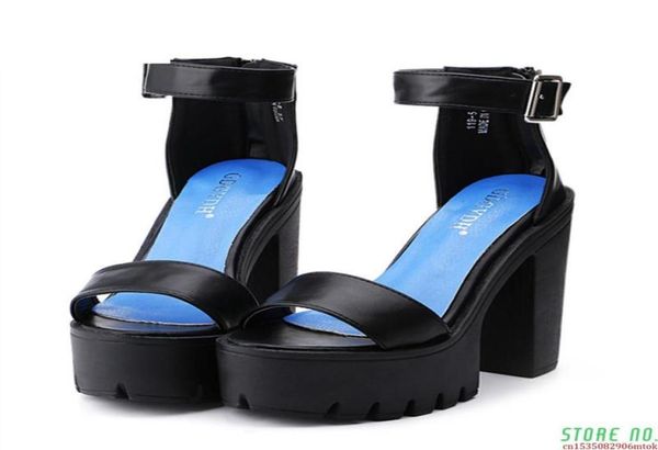 

sandals drop white summer sandal shoes for women 2021 arrival high thick heels platform casual russian7231724, Black