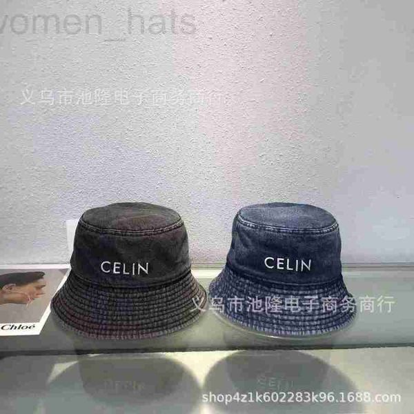 

ball caps designer new fisherman hat, denim color, vintage washed couple basin men and women's summer sun protection trend, Blue;gray