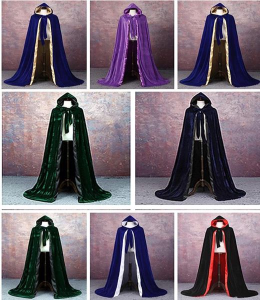 

cloak velvet hooded cape medieval renaissance costume larp halloween fancy dress3965443, White