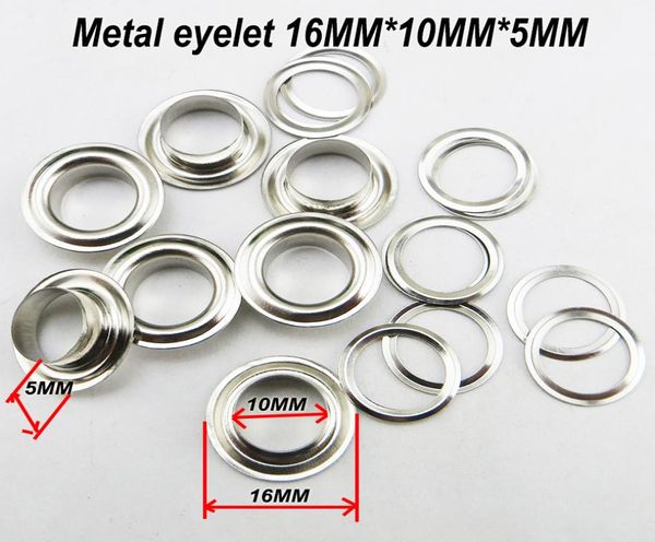 

500pcs 16mm10mm5mm metal silver eyelet button sewing clothes accessory round buttons handbag leather eyelets mne016384522, Blike;white