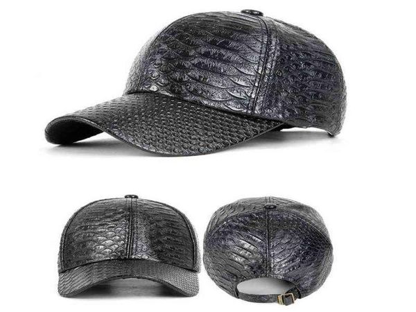 

crocodile grain leather men cap baseball cap snapback hat casual sports gorras adjustable dad bone hats masculino aa25607242, Blue;gray