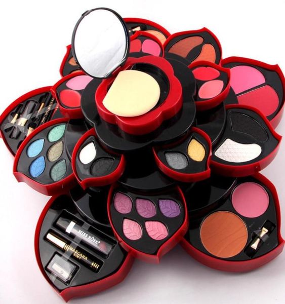 

rotating color palette makeup box cosmetic kit beauty tool makeup eyeshadow dish make up plum blossom case lipstick eyeliner set9984443
