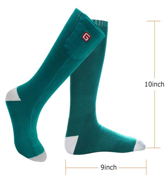 

whole1 pair thermal cotton heated socks foot warmers electric warming for sox hunting ice fishing boot warming outdoor socks9974334, Black
