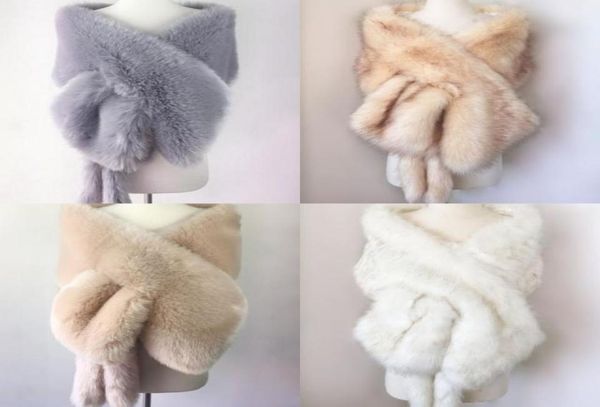 

luxurious bridal shawl fur wraps marriage shrug coat bride winter wedding party evening prom boleros jacket cloak white khaki1740743