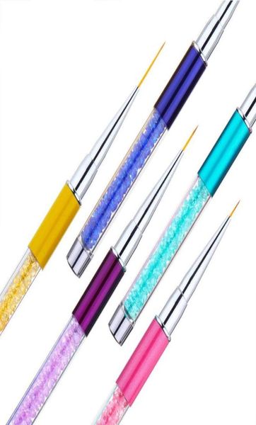 

nail brushes 1pc art brush gradient polish uv gel painting pen french lines stripes grid drawing liner manicure diy varnishes tool6136429, Yellow