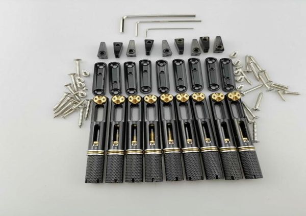 

rare black single headless guitar bridge headless fanned fret single fixed brass fan bridges for 6 string headless electric guitar3606400