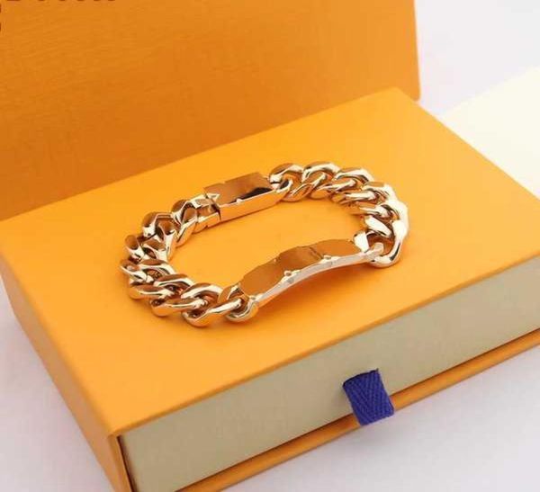 

fashion design rose gold 316l stainless steel men039s and women039s bracelets hip hop jewelry bracelet gift included box5448469, Golden;silver