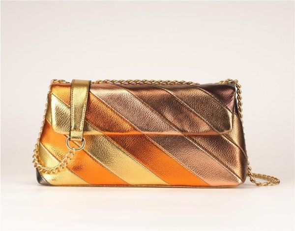 

evening bags jointing metallic colorful pu rainbow handbag shiny cross body bag1854872
