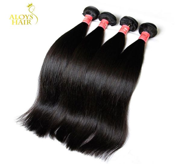 

peruvian malaysian indian brazilian straight virgin human hair weave bundles unprocessed remy human hair extensions natural color 5772441, Black