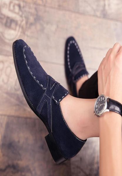 

new men shoes casual leather shoes comfortable loafers man driving shoes flat wedding fashion male big size 483573696, Black